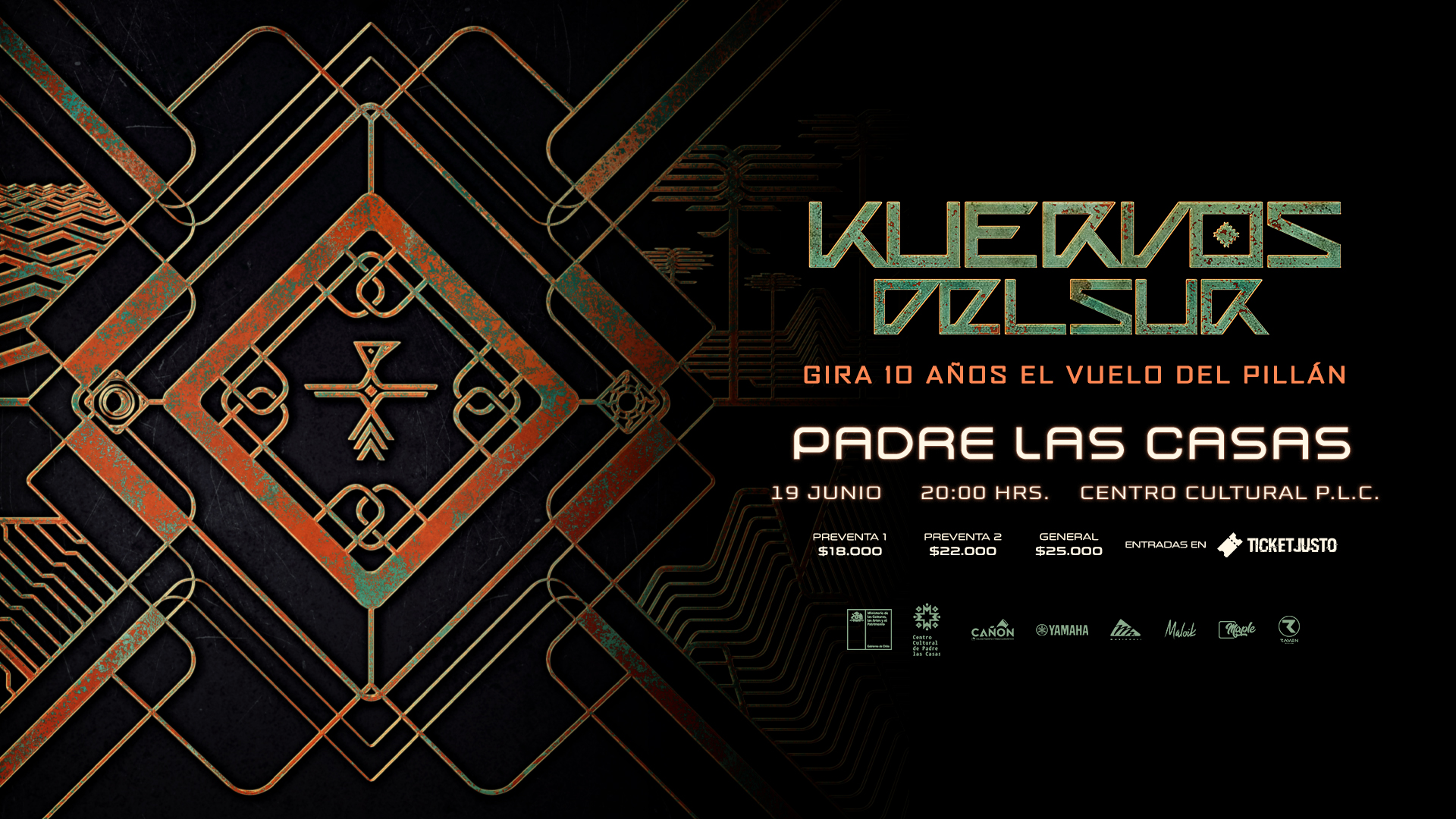 Kuervos Del Sur en Padre las Casas "Gira 10 años El Vuelo del Pillán"