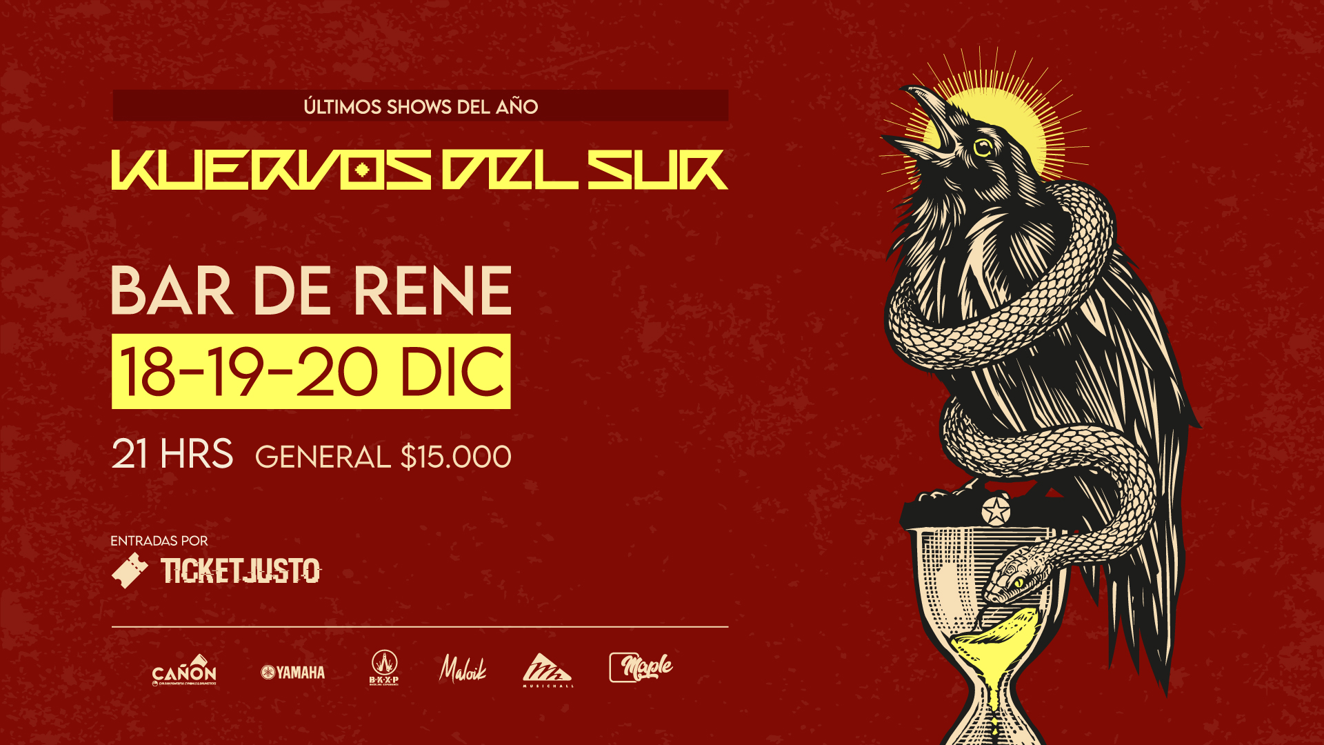 Kuervos del Sur en Bar de Rene: sábado 20/12